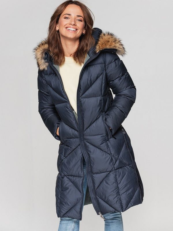 PERSO Дамско яке PERSO PERSO_Coat_BLH211018FX_Navy_Blue