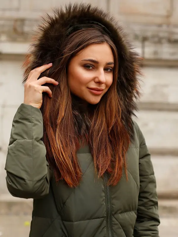 PERSO Дамско яке. PERSO PERSO_Coat_BLH919029FX_Khaki