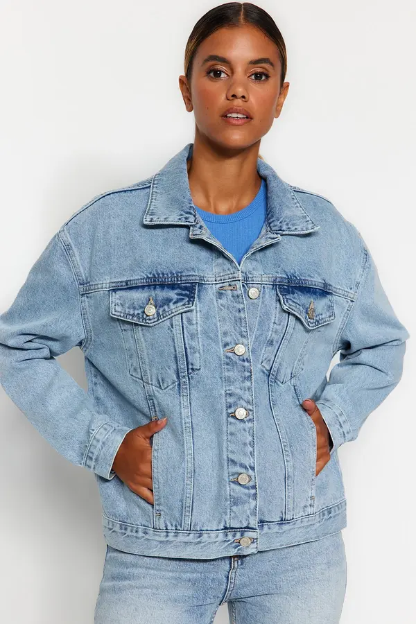 Trendyol Дамско яке. Trendyol Denim