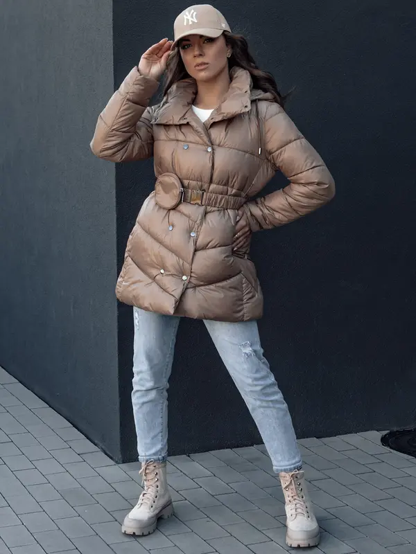 DStreet Дамско зимно палто BLOOM camel
