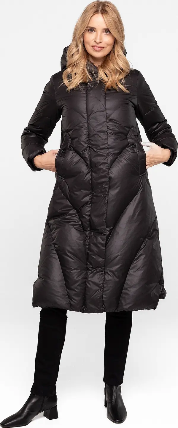 PERSO Дамско зимно палто PERSO с диагонални шевове