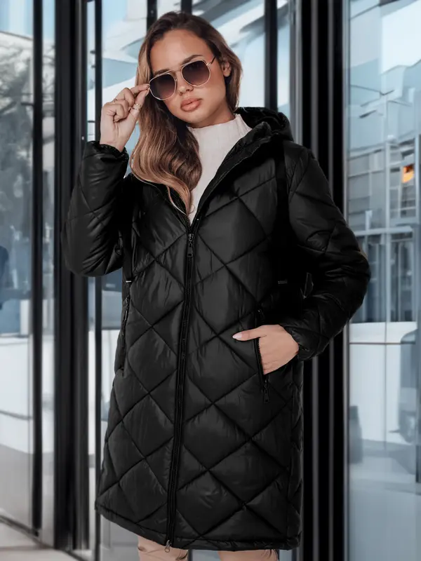DStreet Дамско зимно яке SNOWVIBE черно ватирано
