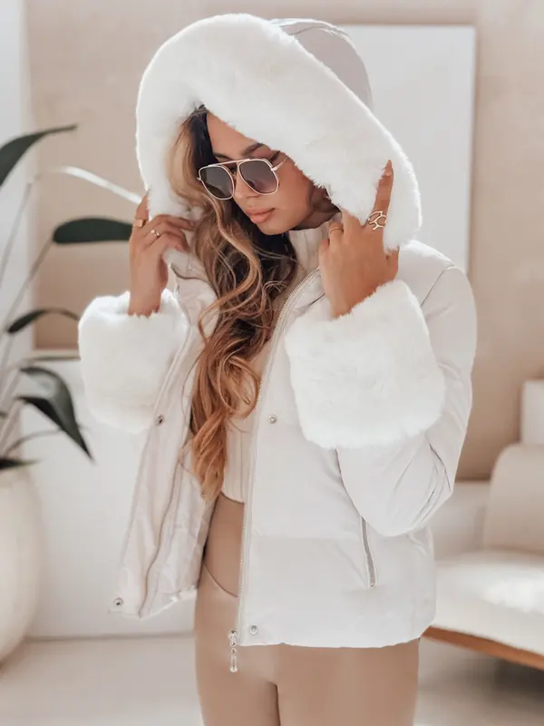 DStreet Дамско зимно яке YOUWARM с бяла козина