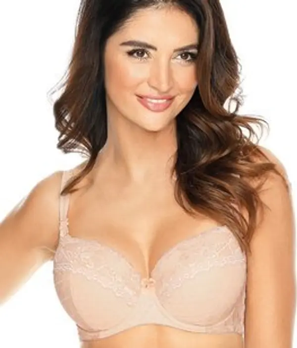 Gorteks Дантелен сутиен в телесен цвят