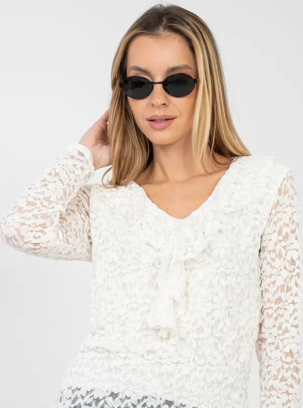 RUE PARIS Дантелена блуза екрю