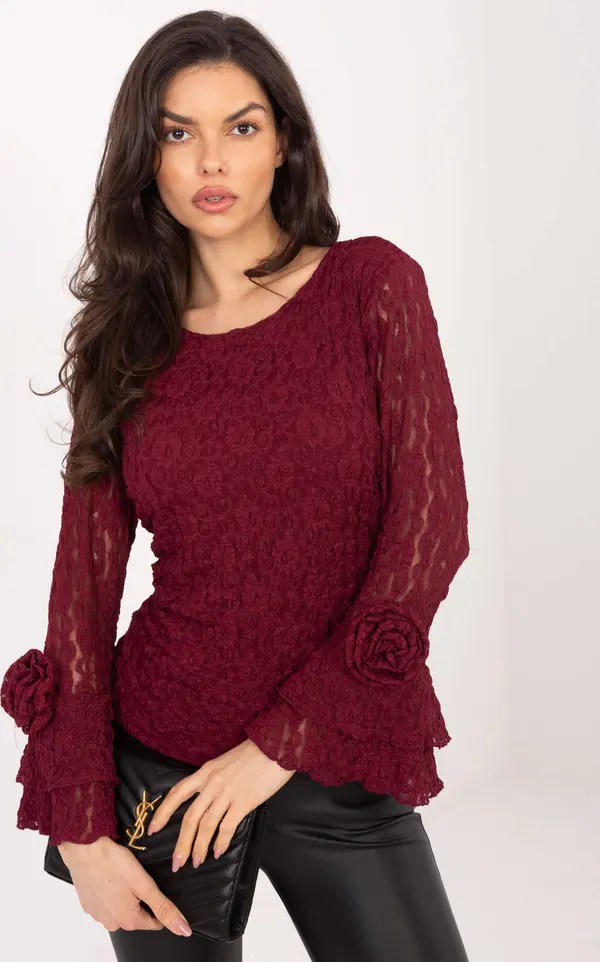 Italy Moda Дантелена блуза с волани