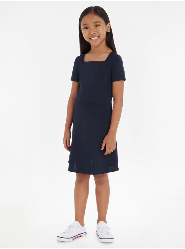 Tommy Hilfiger Dark blue girls' dress Tommy Hilfiger - Girls
