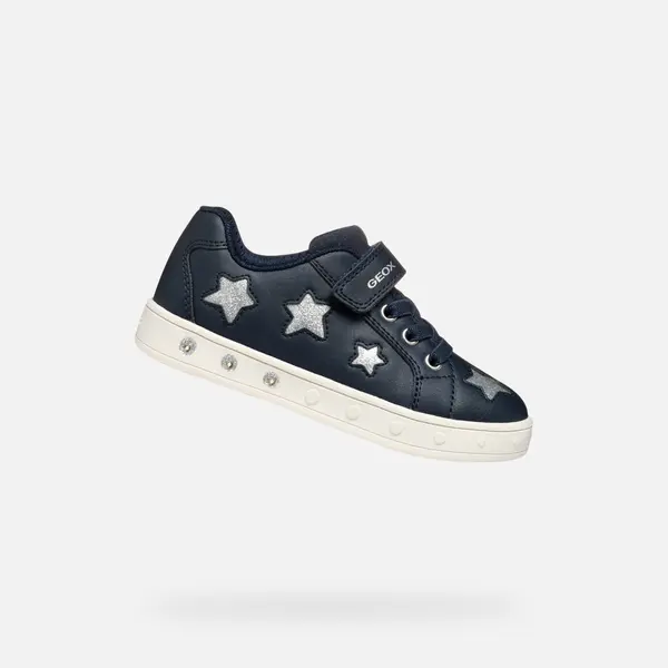 GEOX Dark Blue Girls Geox Skylin Sneakers - Girls