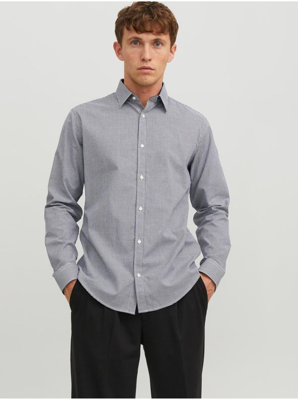 Jack & Jones Dark blue men's checkered shirt Jack & Jones Label - Men's