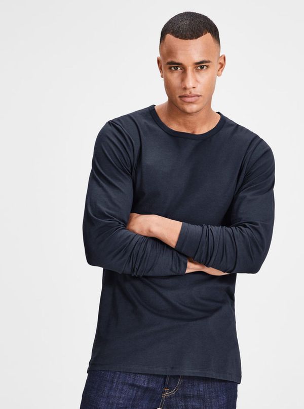 Jack & Jones Dark blue men's long-sleeved T-shirt Jack & Jones Basic - Men's