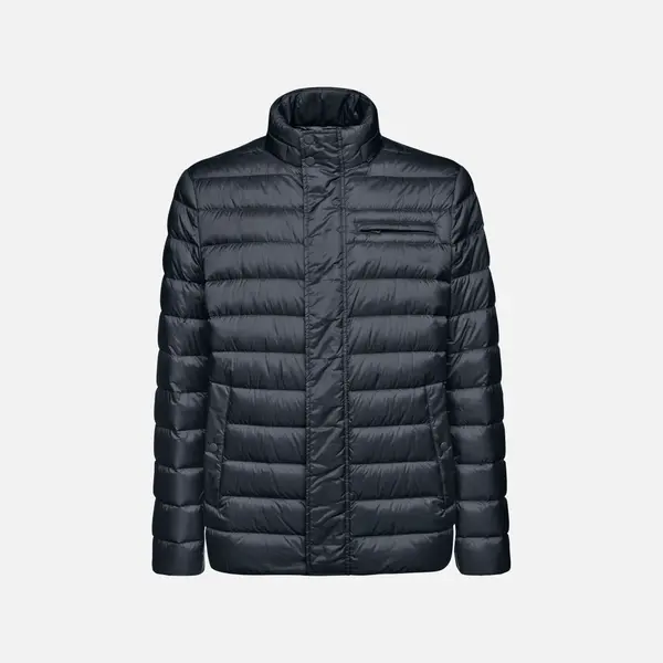 GEOX Dark Blue Men's Quilted Jacket Geox Warrens - Mens