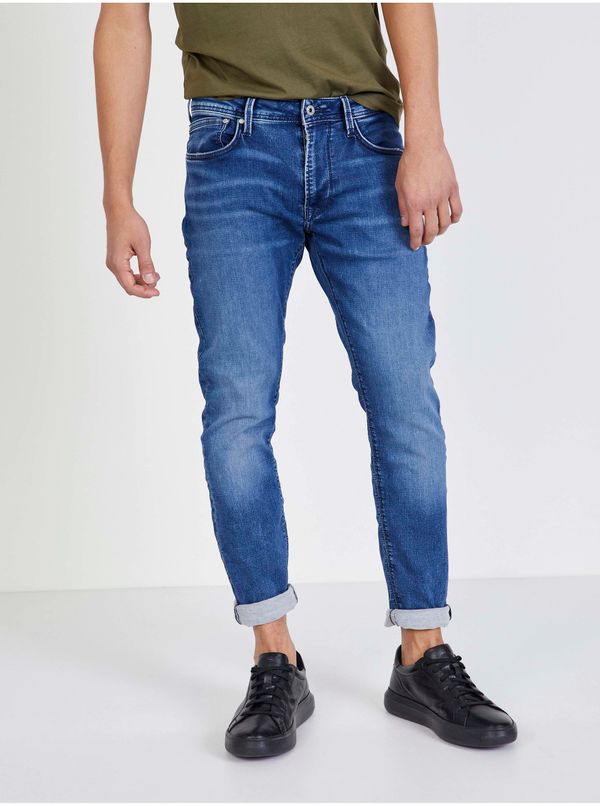 Pepe Jeans Dark blue men's straight fit jeans Pepe Jeans Stanley - Men