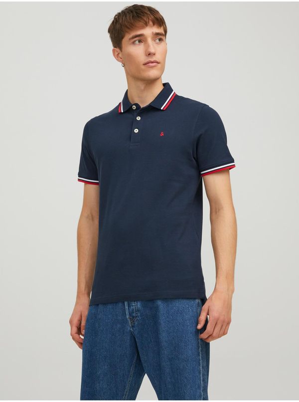 Jack & Jones Dark blue polo shirt Jack & Jones Paulos