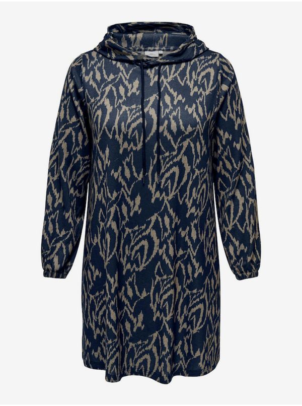 Only Dark blue women's patterned dress ONLY CARMAKOMA Alba - Women
