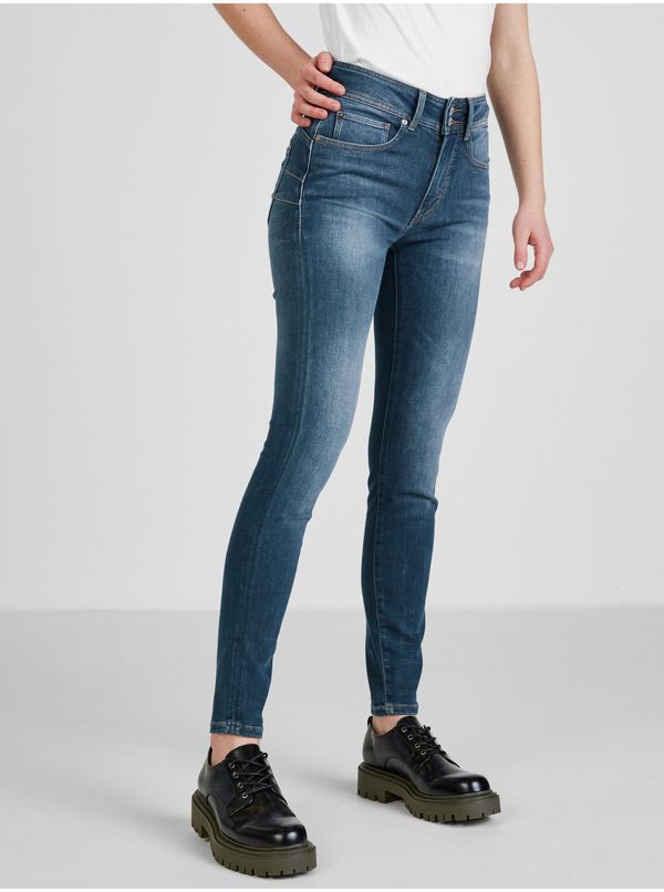 Guess Dark blue womens skinny fit jeans with embroidered effect Guess - Women