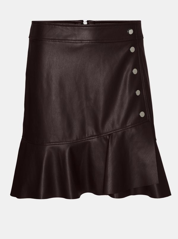 Vero Moda Dark brown leatherette skirt VERO MODA Liv