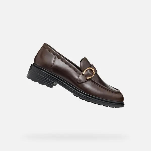 GEOX Dark Brown Women's Geox Walk Pleasure Loafers - Women's
