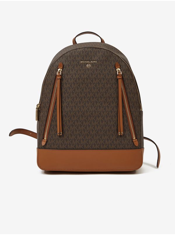Michael Kors Dark Brown Women's Patterned Backpack Michael Kors - Women
