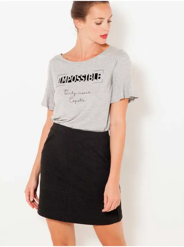 CAMAIEU Dark gray skirt CAMAIEU - Women