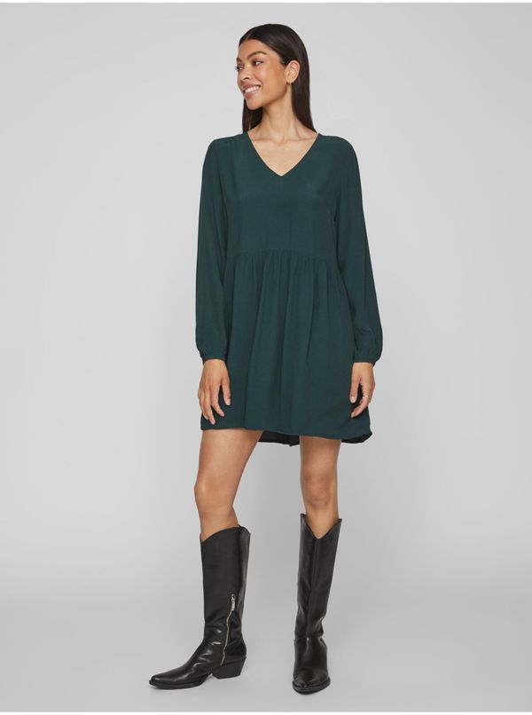 Vila Dark green women's dress VILA Fini - Ladies