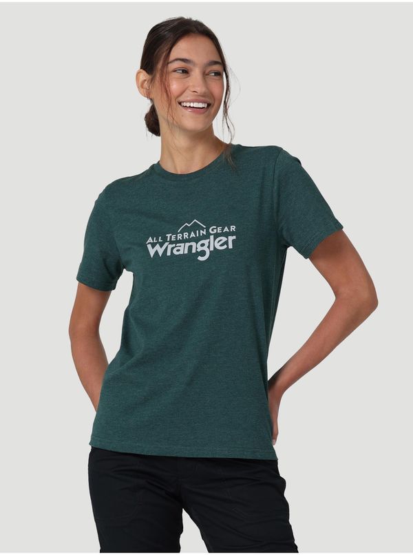 Wrangler Dark green women's striped T-shirt Wrangler - Women's