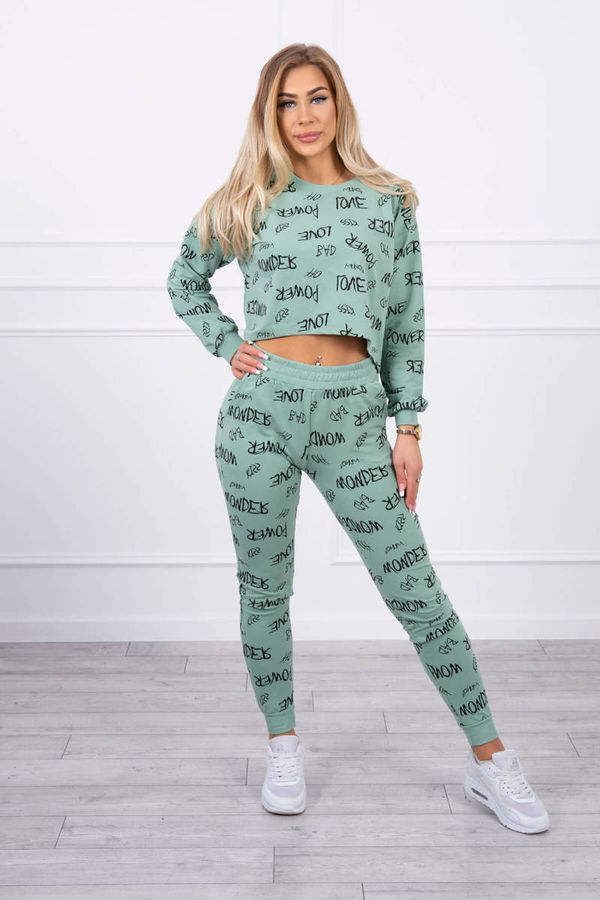 marka niezdefiniowana Dark mint lettering set