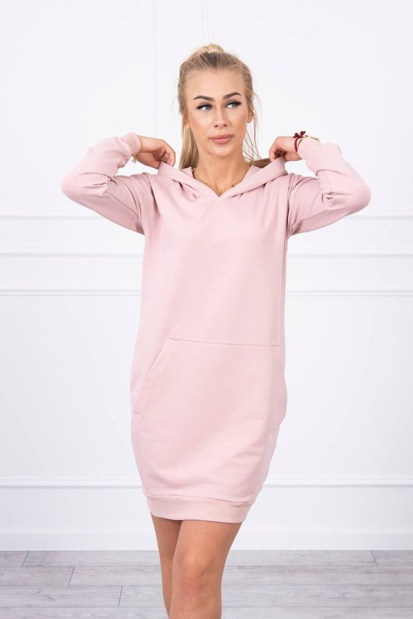marka niezdefiniowana Dark powder pink dress with a hood