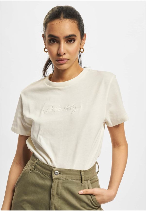 DEF DEF Handwriting Uniquely embroidered offwhite T-shirt