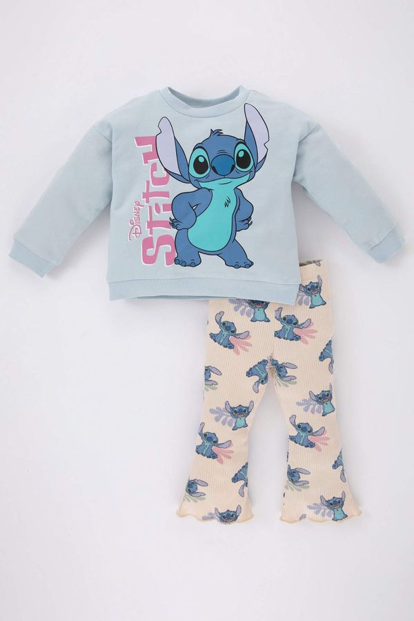 DEFACTO DEFACTO 2 piece Regular Fit Crew Neck Lilo & Stitch Licensed Knitted Set