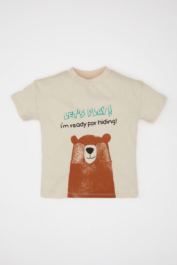 DEFACTO DEFACTO Baby Boy Animal Patterned Short Sleeve T-Shirt