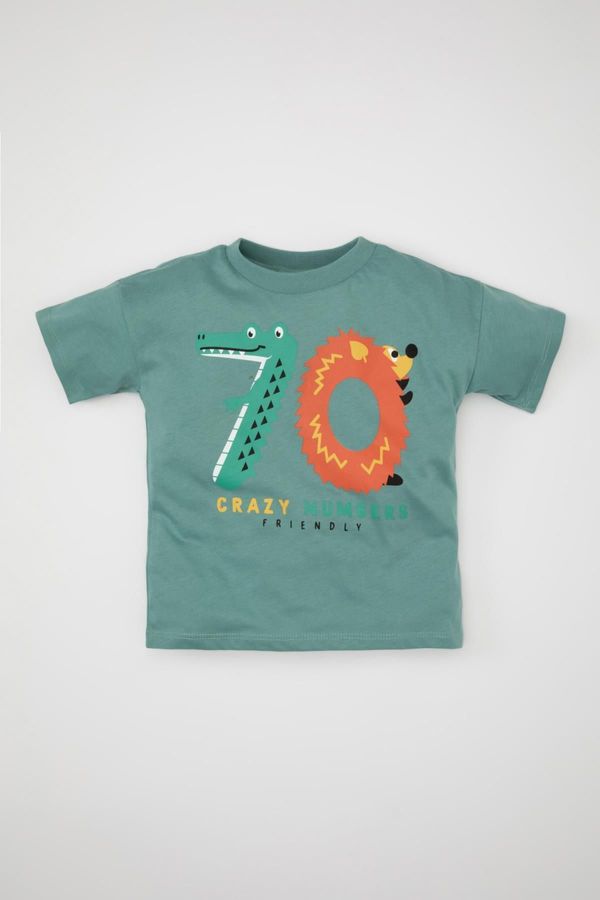 DEFACTO DEFACTO Baby Boy Crew Neck Printed Short Sleeve T-Shirt