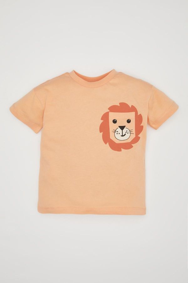 DEFACTO DEFACTO Baby Boy Lion Printed Short Sleeve T-Shirt