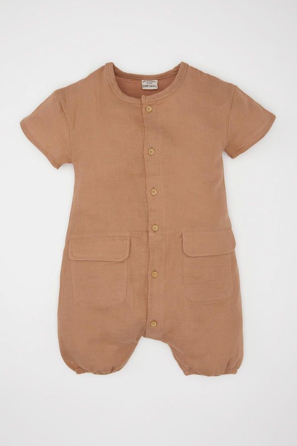 DEFACTO DEFACTO Baby Boy Newborn Muslin Short Sleeve Rompers