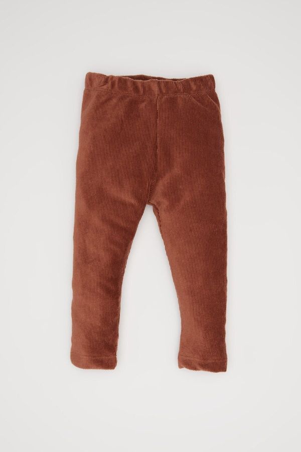 DEFACTO DEFACTO Baby Girl Flat Leg Elastic Waist Velvet Leggings