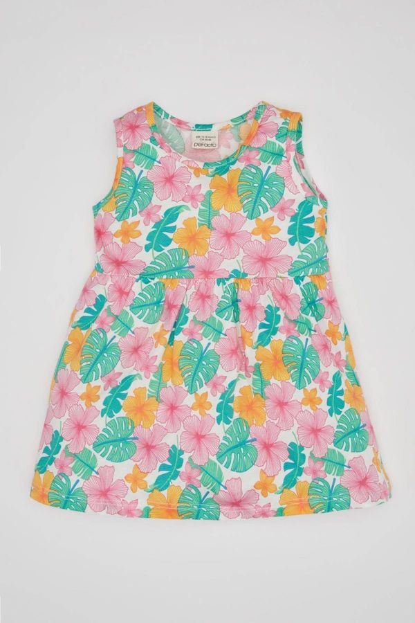DEFACTO DEFACTO Baby Girl Patterned Sleeveless Dress