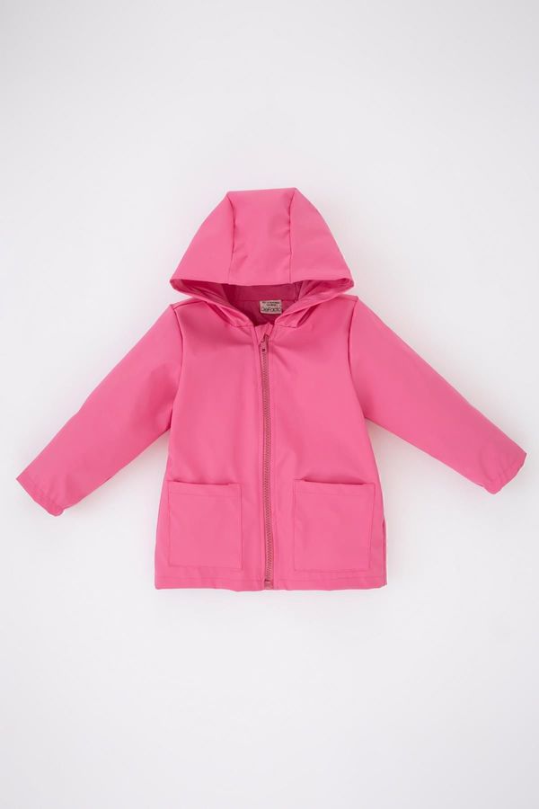 DEFACTO DEFACTO Baby Girl Water Repellent Combed Lined Hooded Coat