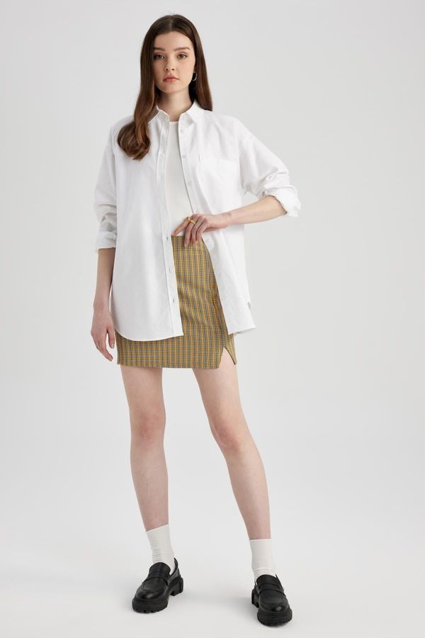 DEFACTO DEFACTO Basic Slit Woven Basic Mini Skirt