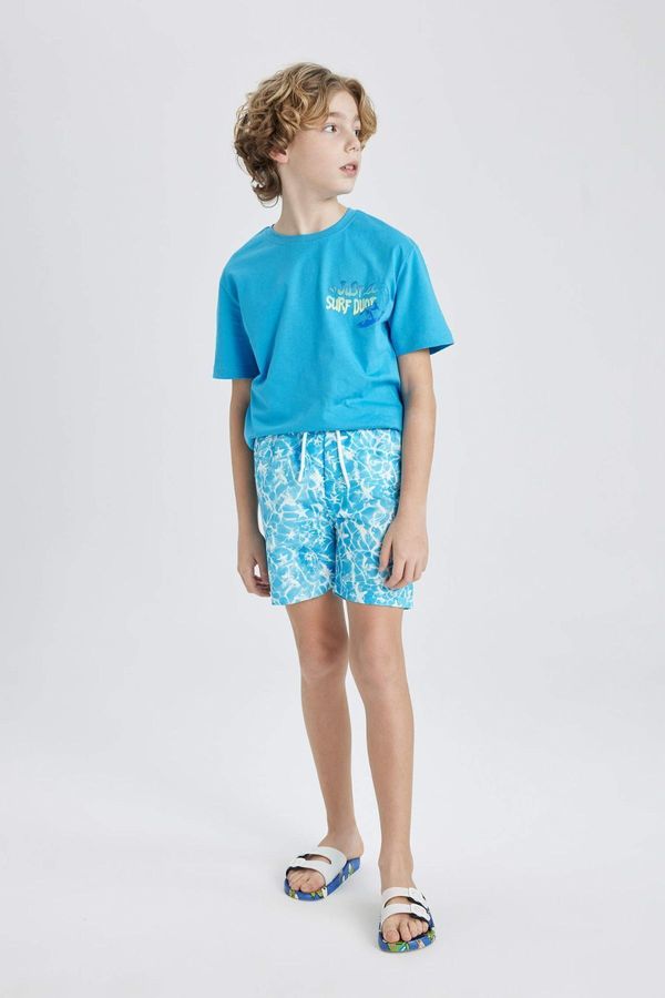 DEFACTO DEFACTO Boy Patterned Swim Shorts