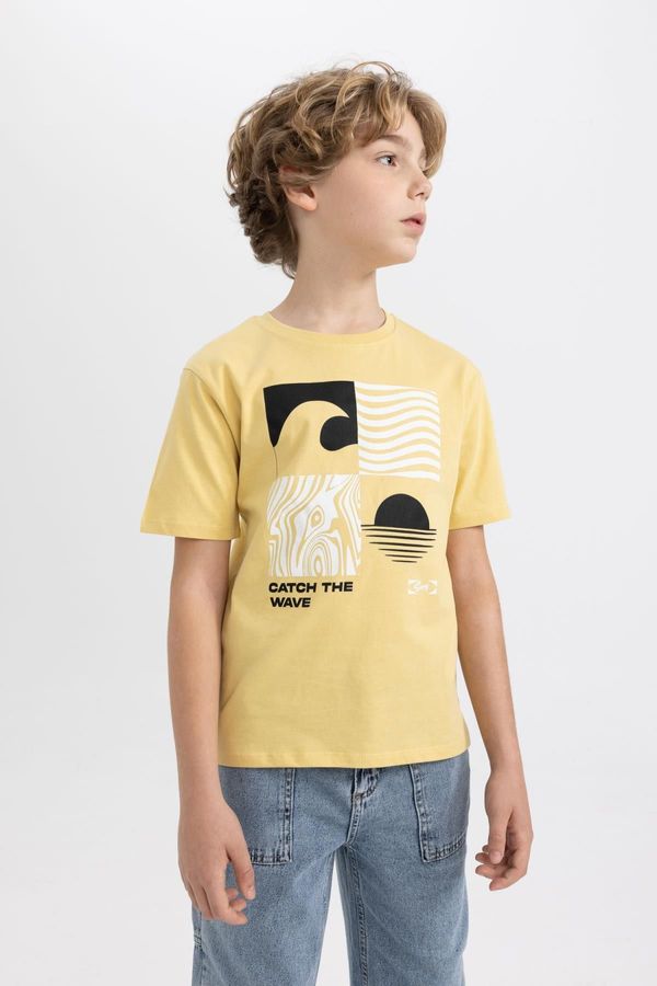 DEFACTO DEFACTO Boy&#39;s Crew Neck Printed Short Sleeve T-Shirt