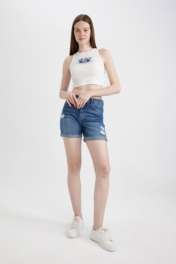 DEFACTO DEFACTO Boyfriend High Waist Jean Shorts