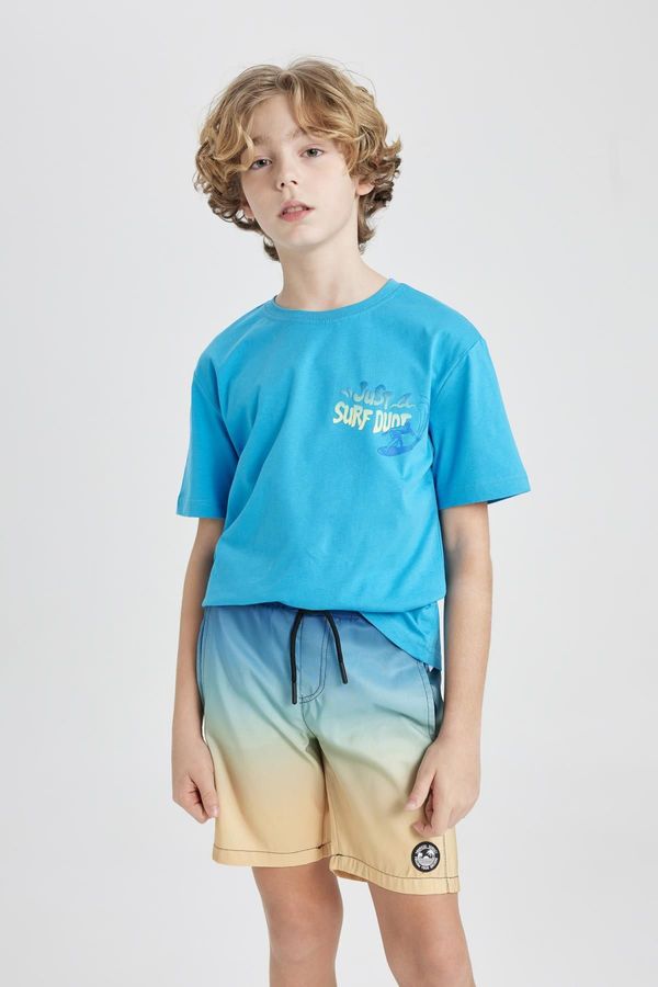 DEFACTO DEFACTO Boys' Crew Neck Printed Short Sleeve T-Shirt