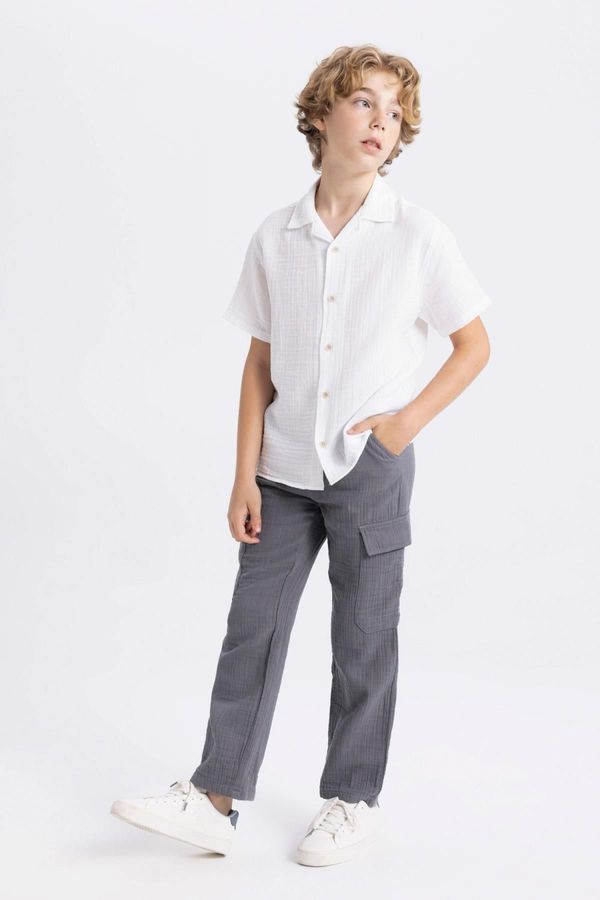 DEFACTO DEFACTO Boy's Standard Leg Muslin Trousers