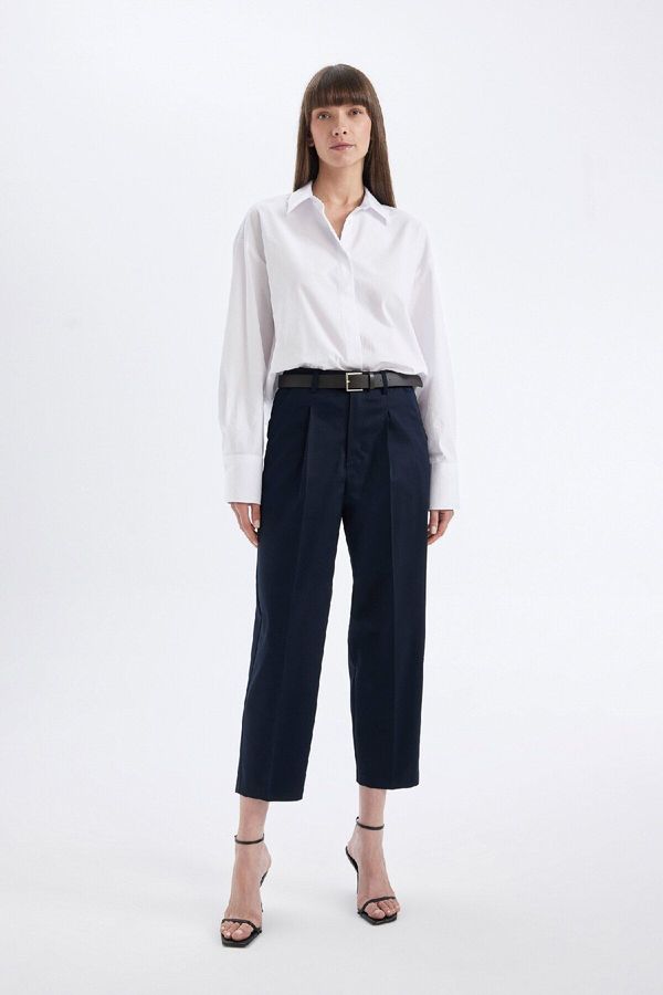 DEFACTO DEFACTO Carrot Fit Pocket High Waist Crop Trousers