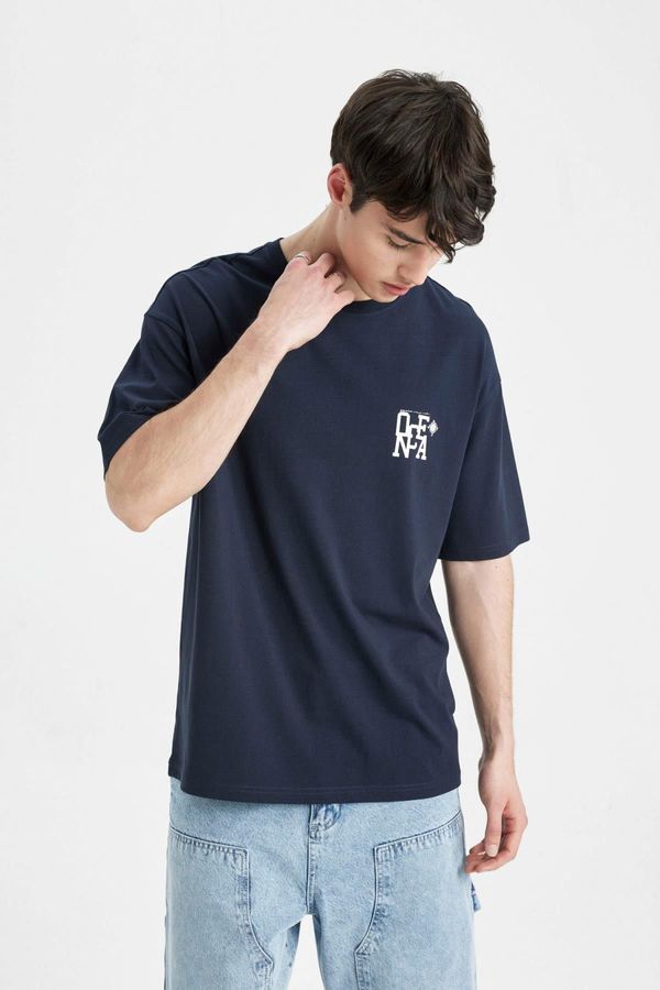DEFACTO DEFACTO Comfort Fit Crew Neck Printed Short Sleeve T-Shirt