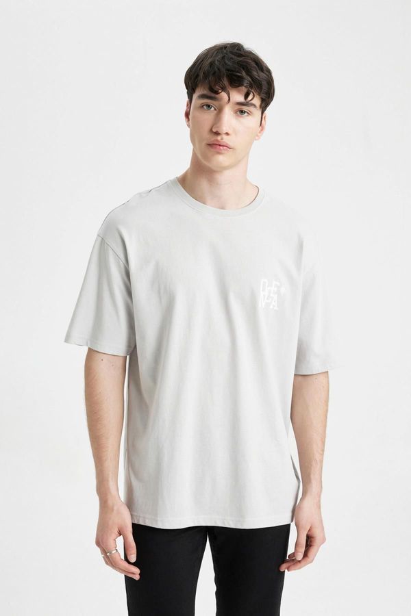 DEFACTO DEFACTO Comfort Fit Crew Neck Printed Short Sleeve T-Shirt