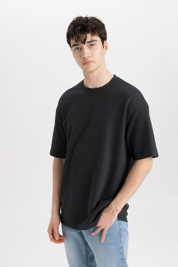 DEFACTO DEFACTO Comfort Fit Crew Neck Short Sleeve Heavy Fabric T-Shirt