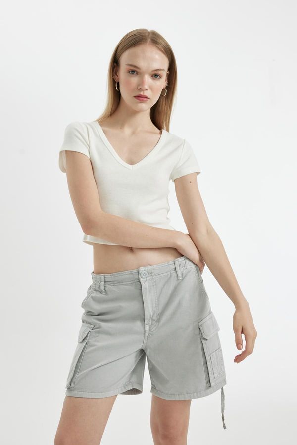 DEFACTO DEFACTO Cool Fitted Ribbed Short Sleeve T-Shirt