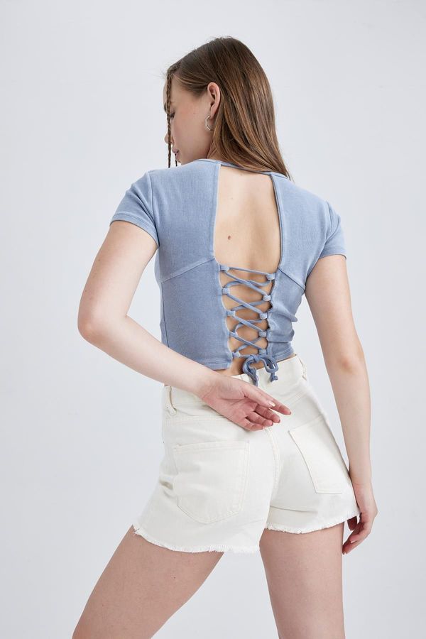 DEFACTO DEFACTO Cool Fitted Short Sleeve Washed Faded Effect T-Shirt