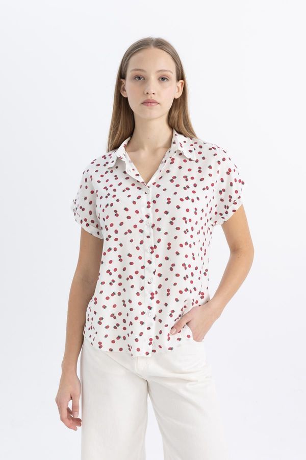 DEFACTO DEFACTO Cool Patterned Short Sleeve Shirt