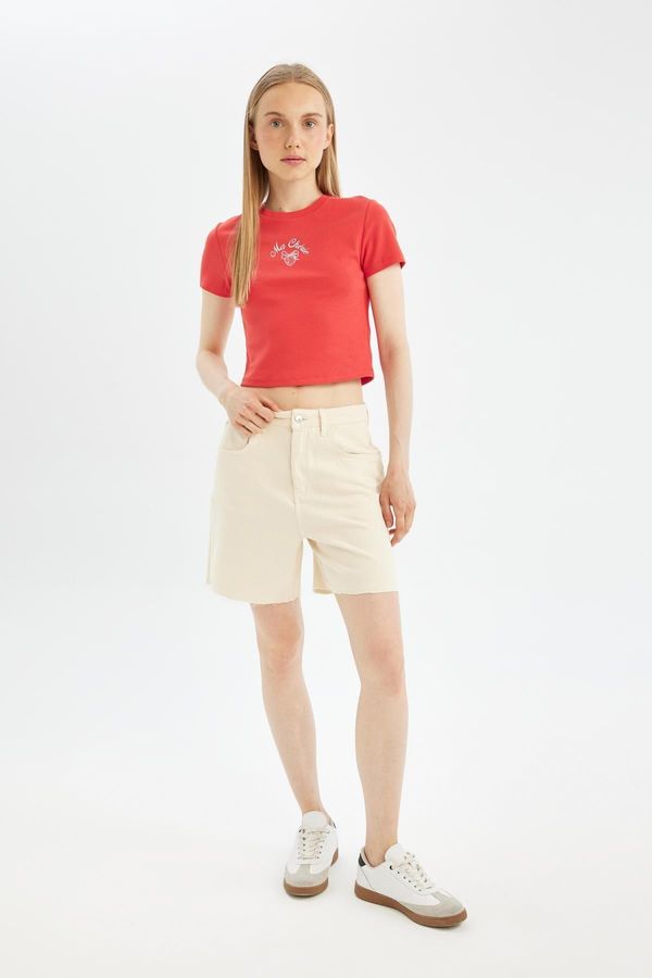 DEFACTO DEFACTO Cool Regular Fit Normal Waist Short Leg Gabardine Shorts
